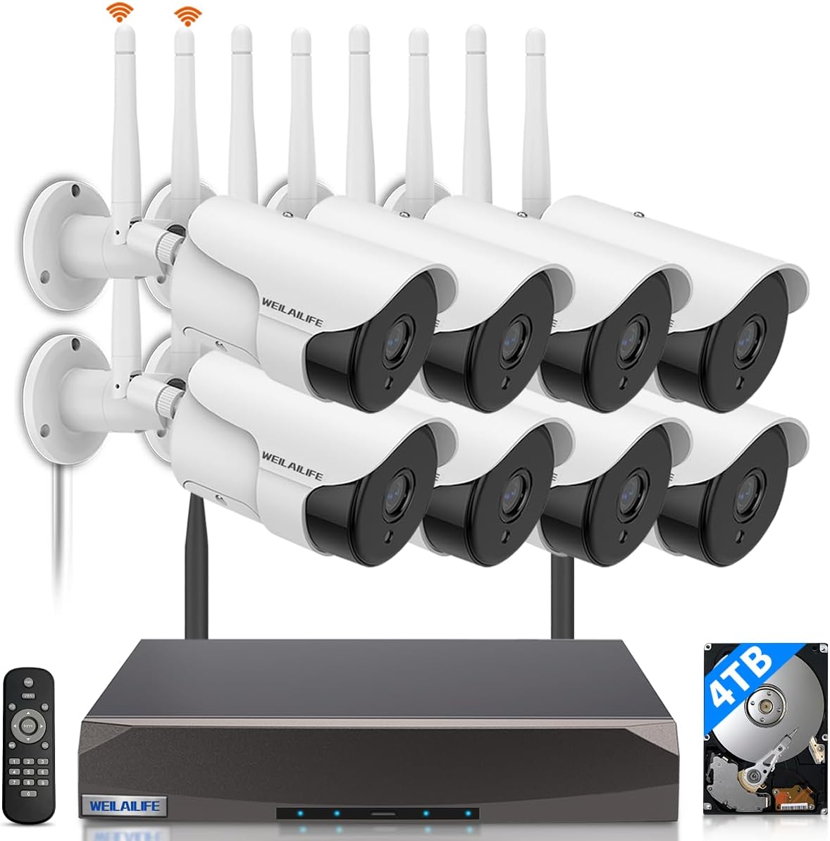 ?130� Wide-Angle & 2-Way Audio? Outdoor Wireless Security Camera System, (b0dhvkb48q)