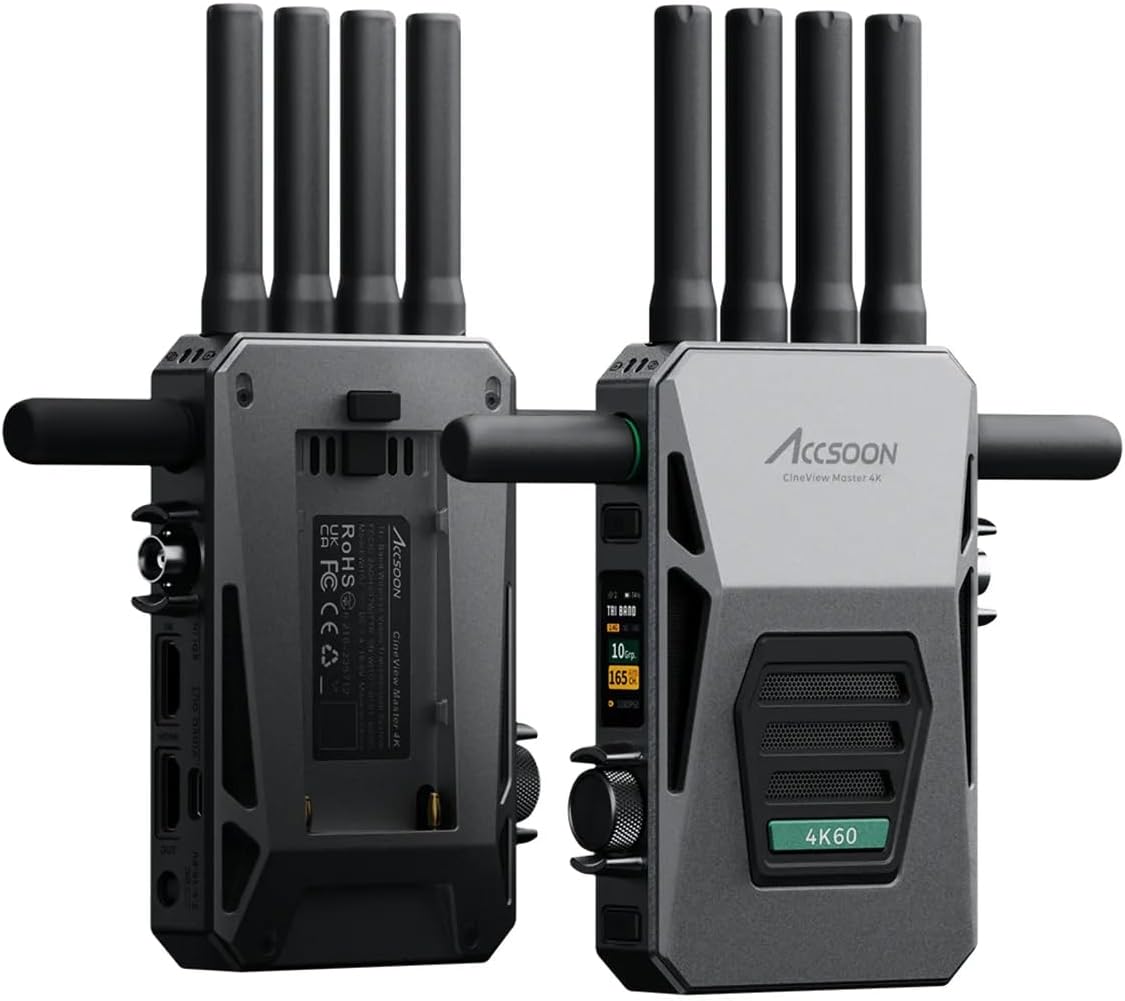 ACCSOON CineView Master 4k Wireless Video Transmission System Transmitter&Receiver 2.4+5Ghz+6GHz (b0dhp2kly3)