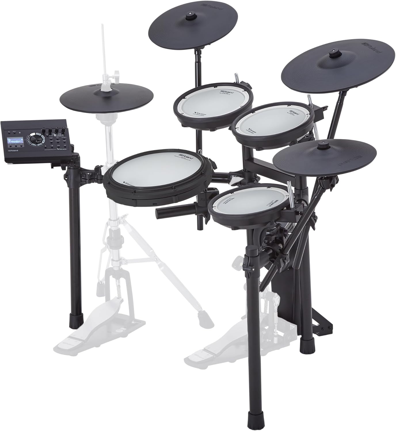 B0BCZH1JPF - Roland V Quiet 5-Piece Electronic Crashes, Ride & Hi-Hat Mounted